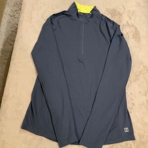 Hind Blue M 1/4 Zip Running Pickleball Travel Sporty Tennis Golf Active Normcore
